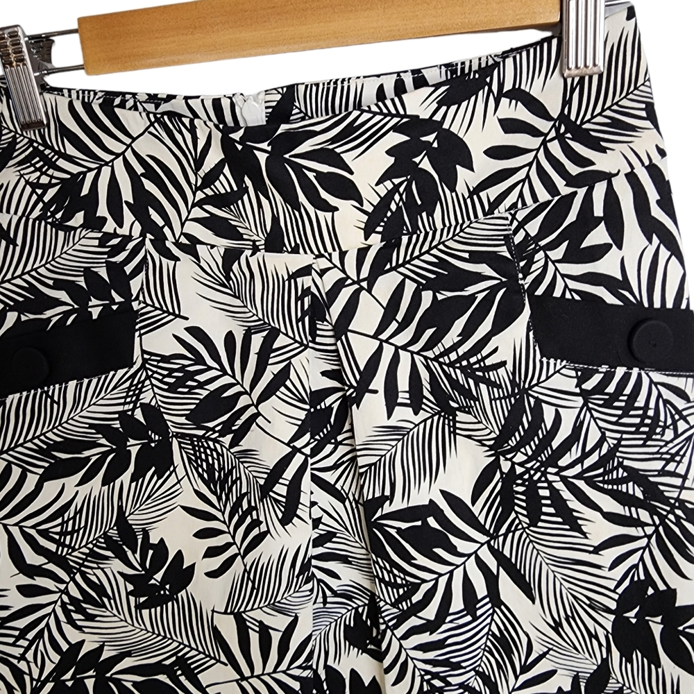 Review short Skirt Black White Floral Pencil size 6 - Picture 7 of 8